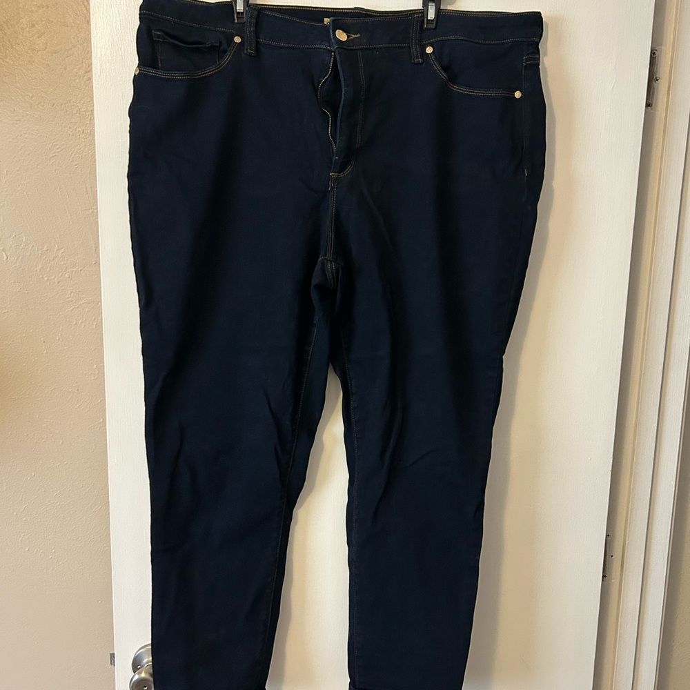 Anne Klein Dark Blue Ankle & Cropped Jeans